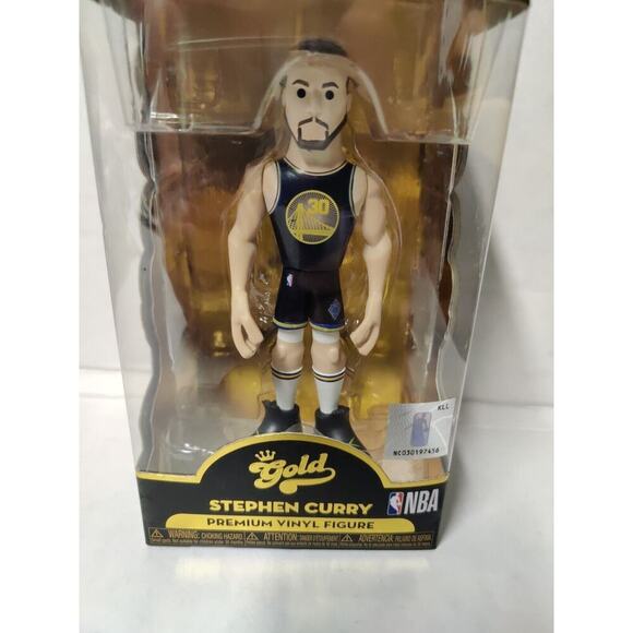 Funko Gold Stephen Curry Blue Yellow Jersey - Premium Vinyl Figure NBA Warriors - Picture 3 of 10